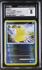 2007 POKEMON DIAMOND & PEARL SECRET WONDERS #100 PSYDUCK-REVERSE FOIL CGC 8 picture