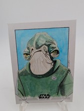 2016 Topps Star Wars Rogue One Admiral Raddus Sketch AP Art Card by Roy Cover picture
