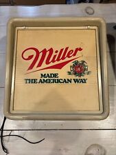 Miller Lite florescent sign “Made the American Way” 18” x18”  1980s picture