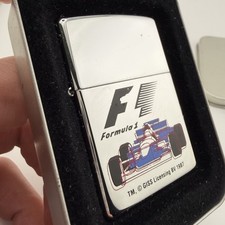 GENUINE Zippo Lighter FORMULA 1 F1 RACING Polished Chrome 1997 picture
