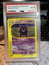 2002 Pokémon Expedition Gengar Holo #13 PSA 8 English Nintendo Yukiko Baba picture