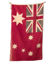 Antique Australian Red Ensign Union Jack Flag 1910's WW1 Era Merchant Ship picture