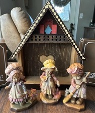 ANRI Ulrich Bernardi Chalet w/ Playtime Sweeping Feeding the Chicken Signed 1983 picture