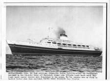 Andrea Doria Vintage Photo 1956 9x7 Press Cruise Liner SS Ship Ocean picture