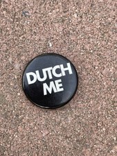 Dutch Bros Coffee Pin Dutch Me Black White Button Og Original Vintage 7/8