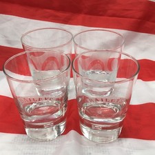 LOT of 4  Baileys Irish Cream Clear Glass Bubble Base 2 Different Designs picture
