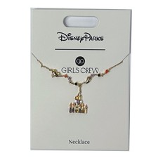 Girls Crew Fantasyland Castle Halloween Necklace Disney Parks picture