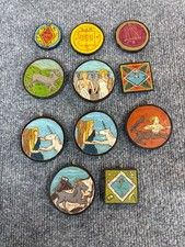 Vintage Mid-Century Greek Folk Art Wooden Plaque Set picture