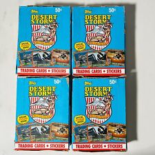 1991 Topps Desert Storm 1st Series Four Boxes 36 Sealed Wax Packs Trading Cards picture