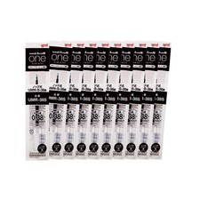 Uni Ball One 0.38mm Black Gel Pen Refill 10 Pack Vibrant Ink Cartridge picture