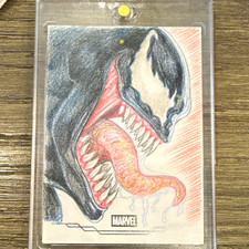 Topps 2026 Marvel Venom Sketch Card Autographed Robert Blanqas 1/1 picture