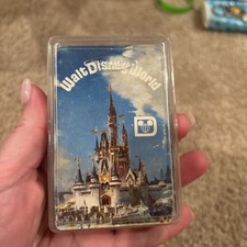 Disney World Vintage Whitman Playing Cards Souvenir Deck 1970s VG Gold Edge picture