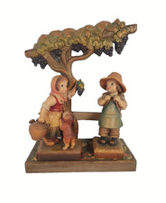 ANRI Ferrandiz Harvest Time Helper Complete Set 1986 Club Wood Carving Arbor picture