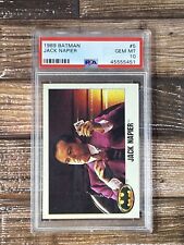 1989 Topps Batman Jack Napier Rookie Card #5 PSA 10 picture