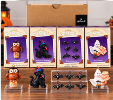 2003 Hallmark Keepsake Halloween Ornaments Lot Zephyr Van Ghoul Acrobats Bats picture