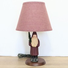 Vintage Walnut Ridge Chalkware Santa Lamp Christmas Folk Art Primitive Decor  picture