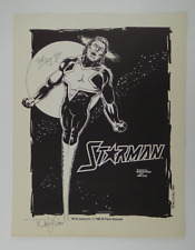 Roger Stern & Tom Lyle Signed 1990 Starman B&W Sheet Autograph #890 picture