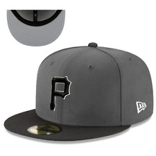 Pittsburgh Pirates MLB Authentic New Era 59FIFTY Fitted Cap - GrayBlack 5950 Hat picture