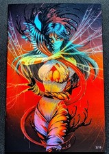 White Widow #1 Red Foil Virgin Silk Anna Zhuo Variant Cover #2/15 Nerdygirl Exc picture