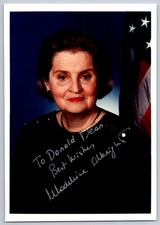 Madeleine Albright Autographed Photo Secretary of State Signed Inscribed picture