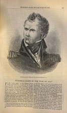 1861 Winfield Scott in the War of 1812 Fort Niagara Buffalo Sackett's Harbor picture