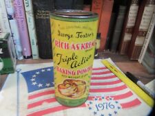GEORGE FOSTER'S BAKING POWDER RICH-AS-KREME SODA SPICE TIN CAN EMPTY ST PAUL MN picture