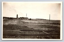 Farm, Field, Building, RR Tracks, Silo, RPPC, Real Photo, Vintage Postcard picture