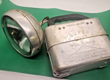 Vintage Super Volkano Model 251 Aluminum Lantern Flashlight Richberry Chicago picture