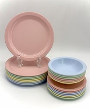 Vintage Texas Ware Melamine Melmac Pastel Plates Bowls 20pc READ DESCRIPTION picture