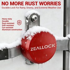 2 - Zeallock Heavy-Duty Puck Lock with Hidden Shackle  Aluminum Padlock picture