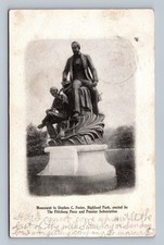 Stephen Foster Monument Pittsburgh PA 1905 Real Photo Postcard Posted picture