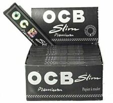 OCB PREMIUM BLACK KING SIZE SLIM SMOKING CIGARETTE ROLLING PAPERS 50 BOOKLETS picture