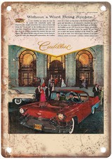 1957 Cadillac Vintage Auto Ad Retro Look Reproduction Metal Sign A14536 picture