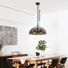 16Inch Antique Ceiling-mounted Hanging Lamp Adjustable Height Pendant Light 110V picture