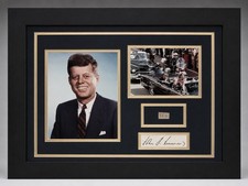John F. Kennedy Custom Framed Signed Cut Display (JSA) Presidential Original picture