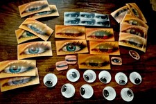 40Vtg Vari Vue RARE Mixed eye lot, black and white, blue winking eyes NOS picture