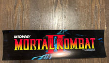 Midway Mortal Kombat II Arcade Marquee Decal Sign picture