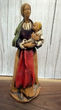 Vintage Italian Calabria Mother Child Terracotta Sculpture Folk Art Maternita 12 picture
