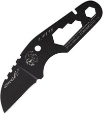 J&V Adventure Knives SMALL Black Stainless Steel Fixed Blade Knife 1435N picture