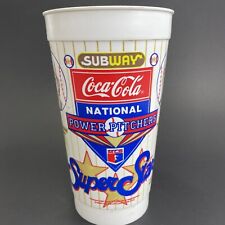 Vintage 1991 MLB Baseball Heavy Hitters Coca-Cola x Subway Collab Plastic Cup 02 picture