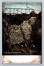 Rockland ME-Maine, Lime Quarry, Antique, Vintage Souvenir Postcard picture