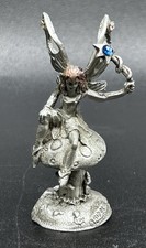 Vintage 1991 Yahre Gallo Pewter Fairy on Mushroom Figurine picture
