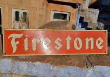 1930's Old Antique Vintage Very Rare Firestone Adv. Porcelain Enamel Sign Board picture