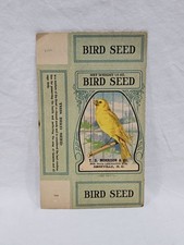 Vintage 1930s T.S. Morrison Asheville NC Bird Seed Box Flat Canary Advertising picture