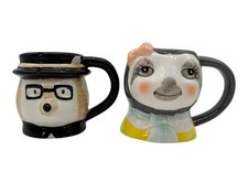 New Pair Target Room Essentials Hedgehog & Lady Sloth Figural 3-D Mugs Retired picture