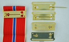 10 ea. Medal Ribbon Mounting Bars Slot Brooch, for 32-35 mm Ribbon - Pin Fixing picture