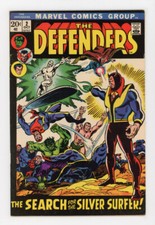 Defenders 2 Namor and Dr. Strange seek out the Silver Surfer-Nice flat cover FN+ picture