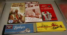 Vintage Lot Railroad tickets Brochures Santa FE Burlington picture