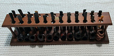 Vintage Estate Tobacco Pipe Collection Lot – Decatur Walnut 24-rack+24 Pipes picture