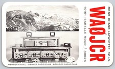 Vintage WAØJCR Lafayette, CO Ham Radio QSL Card - Rockies & Shack A420 picture